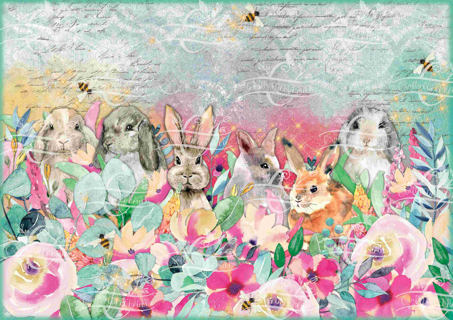 Some Bunny Loves YOU Junk Journal Kit - 11 Pages Instant Download & Print Digital Scrapbook Paper, Cardmaking, Collage Paper, Spring, Easter