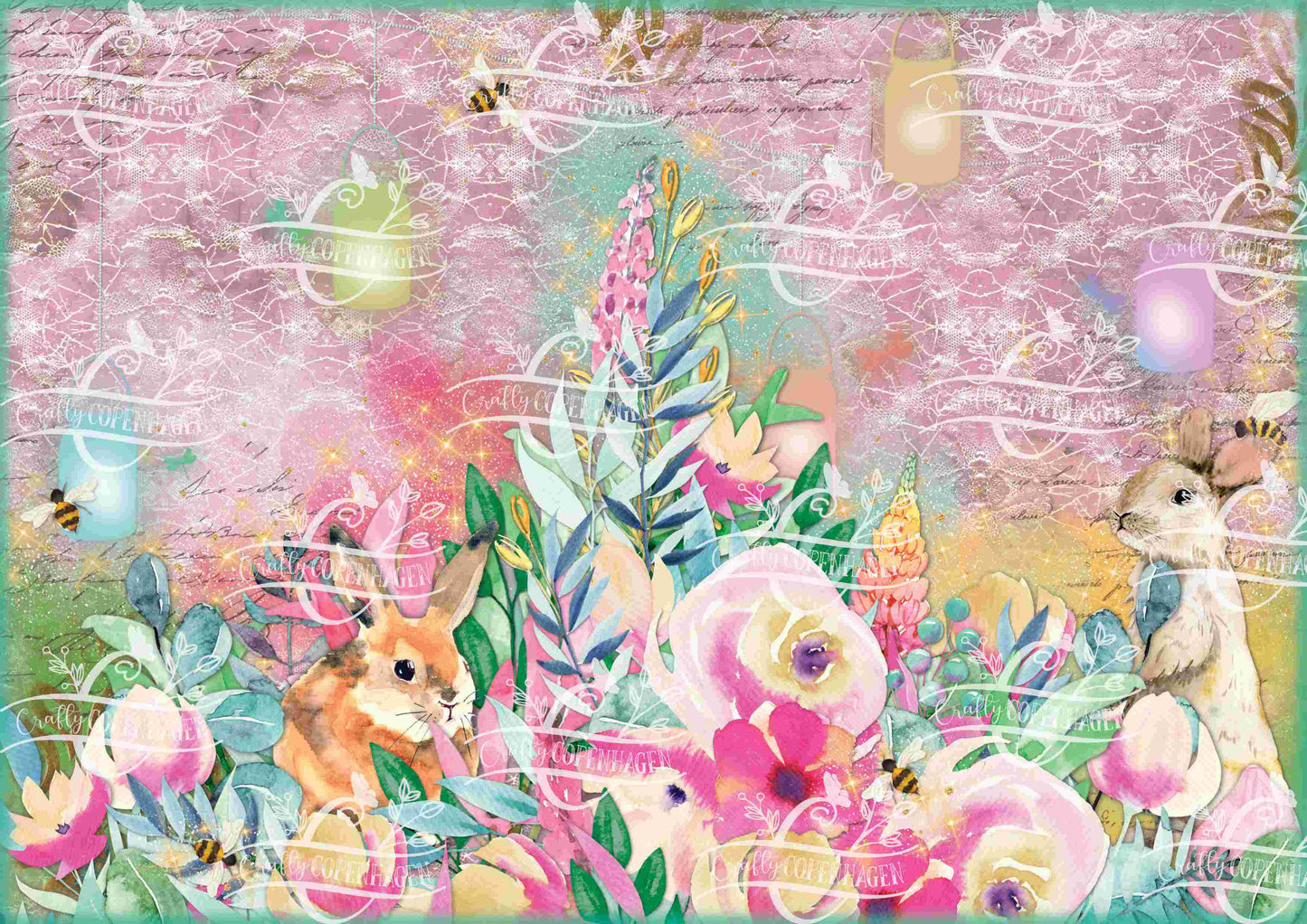 Some Bunny Loves YOU Junk Journal Kit - 11 Pages Instant Download & Print Digital Scrapbook Paper, Cardmaking, Collage Paper, Spring, Easter