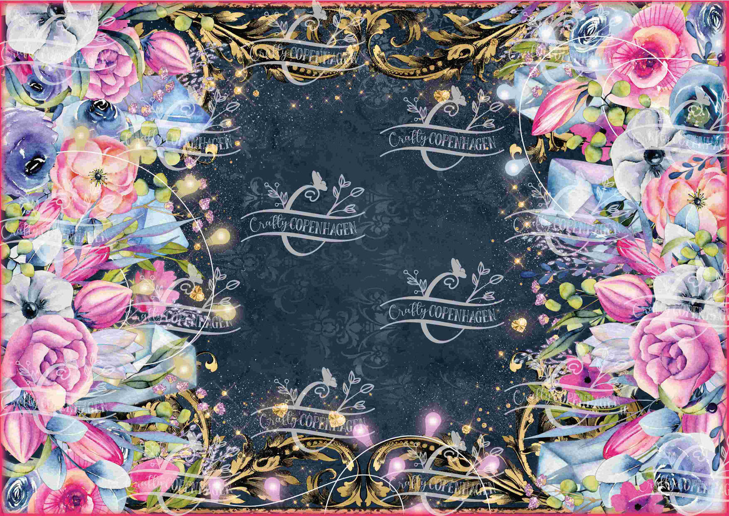 Serenade of the Evening Blossoms Journal Design Pages Kit - 16 Pages Instant Download & Print Digital Scrapbooking Paper, Collage Paper